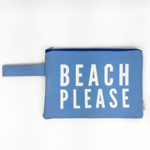 Beach Please - Μεσαίο τσαντάκι - ύφασμα, καλοκαίρι, clutch, θάλασσα, all day, αξεσουάρ παραλίας