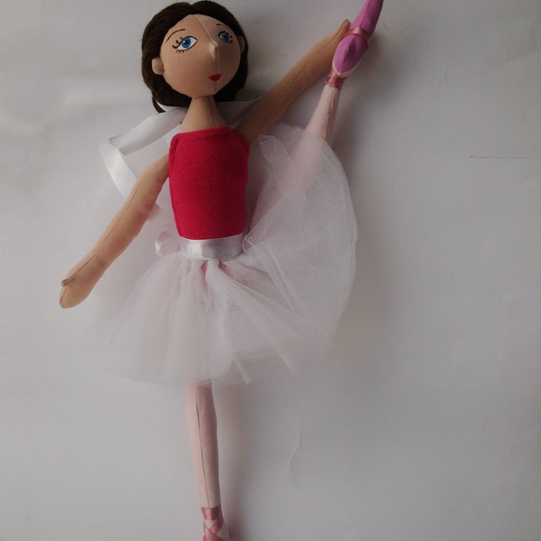 Κούκλα Μπαλαρίνα "Serenity" με λευκή tutu - κορίτσι, μπαλαρίνα, κούκλες - 5