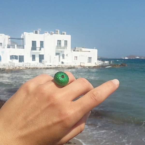 Color Urchin Ring-Δαχτυλίδι Αχινός Από Ασήμι - ασήμι, ασήμι 925, αχινός