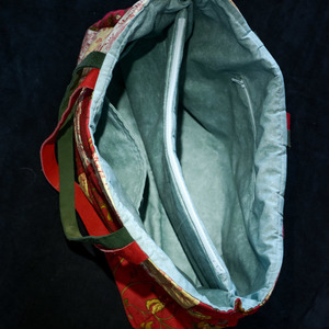 Χειροποίητη τσάντα patchwork - ύφασμα, γυναικεία, ώμου, μεγάλες, φλοράλ, all day, boho - 3