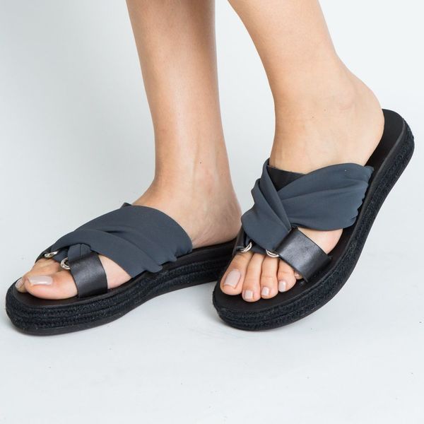 FOLD grey neoprene sandal - γυναικεία - 2