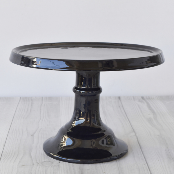 Midnight Black Cake Stand - κεραμικό, δώρα γάμου, γάμος, βάπτιση, γλυκά, διακοσμητικά, είδη σερβιρίσματος, τουρτιέρες - 2