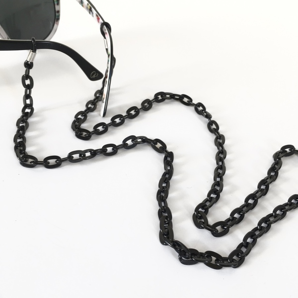 Αλυσίδα για γυαλιά από αλουμίνιο σε μαύρη απόχρωση - αλυσίδες, αλουμίνιο, χειροποίητα, αξεσουάρ, must αξεσουάρ, μοδάτο, αλυσίδα γυαλιών