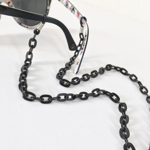 Αλυσίδα για γυαλιά από αλουμίνιο σε μαύρη απόχρωση - αλυσίδες, αλουμίνιο, χειροποίητα, αξεσουάρ, must αξεσουάρ, μοδάτο, αλυσίδα γυαλιών - 2