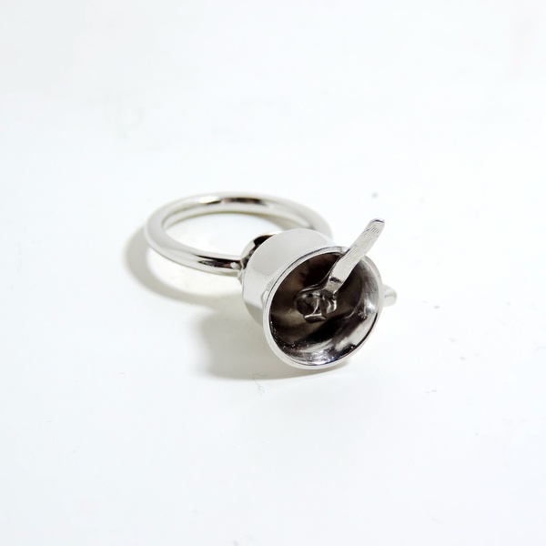 Χειροποίητο ασημένιο δαχτυλίδι ''φλιτζανάκι'' επιπλατινωμένο- Φλιτζάνι σε δαχτυλίδι μινατούρα-Φλιτζανάκι δαχτυλίδι - statement, ασήμι, vintage, ασήμι 925, personalised, σταθερά, μεγάλα, επιπλατινωμένα - 3