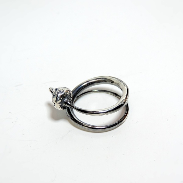 Ασημένιο δαχτυλίδι με μπουμπούκι από τριαντάφυλλο οξειδωμένο - statement, ασήμι, vintage, ασήμι 925, personalised, boho, σταθερά - 3