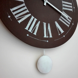 Ξύλινο ρολόι τοίχου "Pendulum" - ξύλο, ρολόι, τοίχου, ακρυλικό, ρολόγια - 2