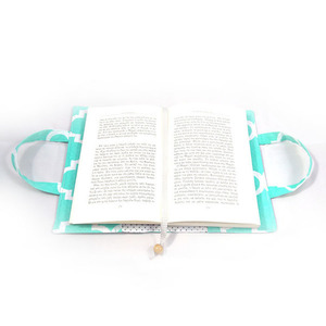 Υφασμάτινη θήκη για βιβλίο, τυρκουάζ - ύφασμα, κορδέλα, καλοκαίρι, δώρο, θήκες βιβλίων - 4