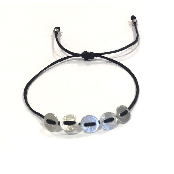 * Circle Bracelet* - ασήμι, βραδυνά, μοντέρνο, επιχρυσωμένα, κορδόνια, minimal, personalised, αυξομειούμενα - 2