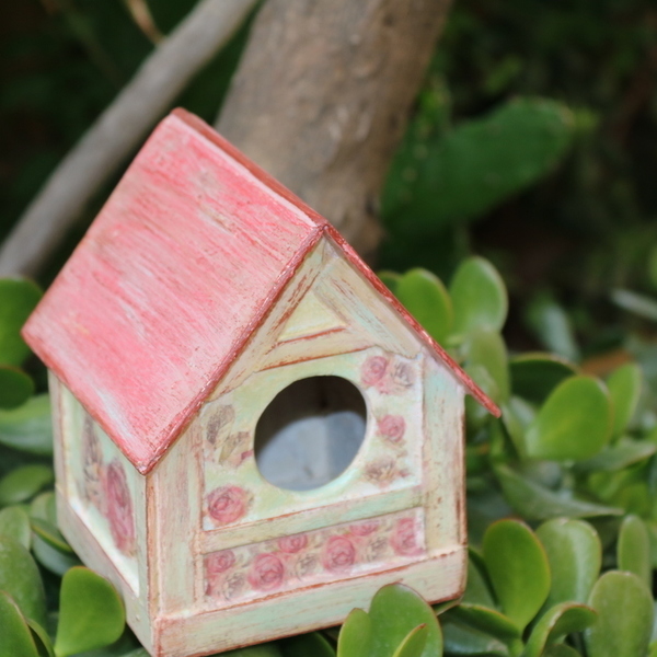 Ξύλινο σπιτάκι κήπου για πουλιά - ξύλο, δώρο, χειροποίητα, διακόσμηση κήπου