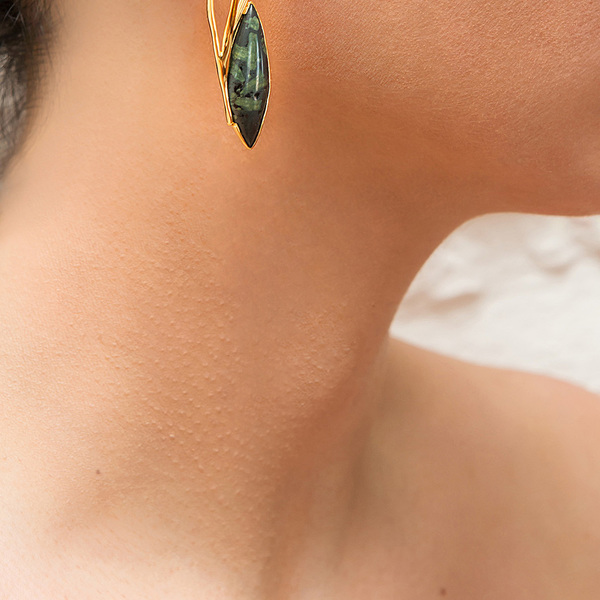 Earrings small kelyfos stone - 2