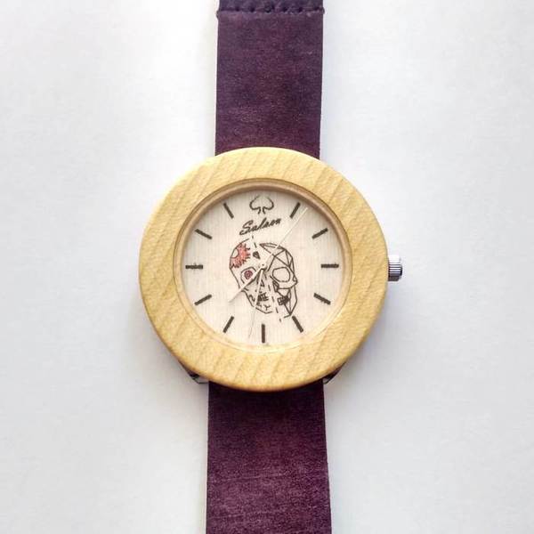 “Οres” – Auxo [Αυξώ] | Handmade wooden watch - δέρμα, handmade, ξύλο, ρολόι, χειροποίητα, αξεσουάρ, unique, ξύλινα κοσμήματα