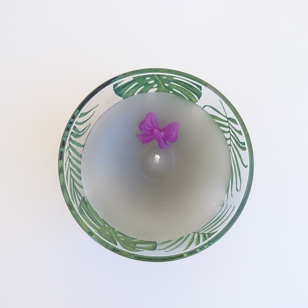 Αρωματικό Κερί σε Γυάλινο Ποτήρι Με Φύλλα Tropical γυαλί 8,7εκ - φιόγκος, διακόσμηση, decor, cute, πρωτότυπο, φύλλο, κερί, αρωματικά κεριά, πρωτότυπα δώρα, μινιατούρες φιγούρες - 4