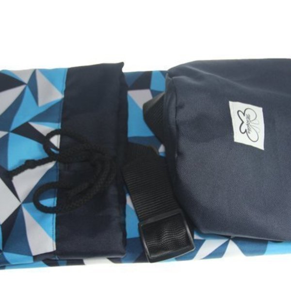 Χειροποίητη τσάντα Yoga / Pilates - ύφασμα, μοναδικό, αδιάβροχο, γεωμετρικά σχέδια, all day, minimal, boho, ethnic - 3