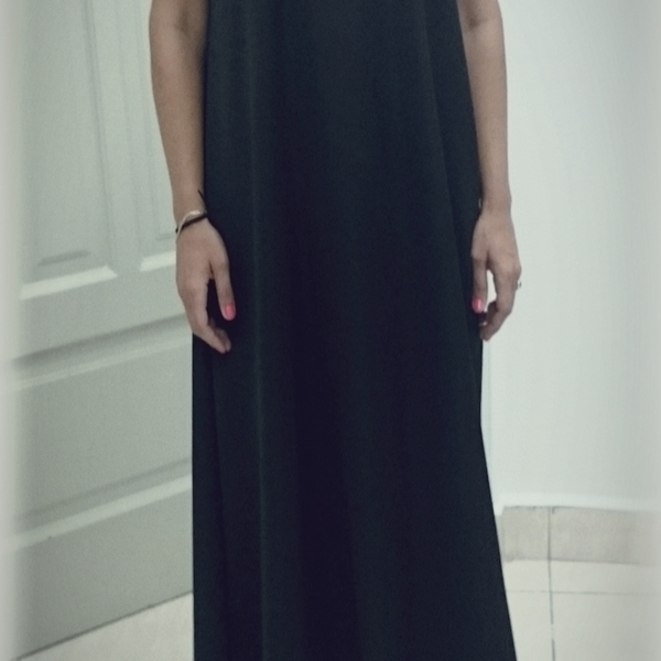 Maxi φόρεμα ζιβαγκο - βαμβάκι, αμάνικο, minimal - 2