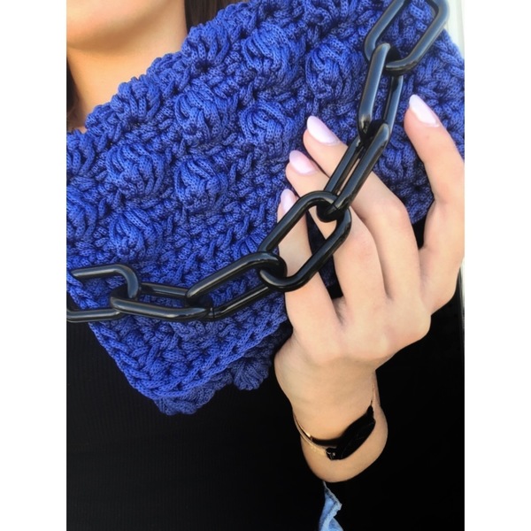 Πλεκτό Clunch - DEEP COLLECTION 19' - DEEP BLUE - αλυσίδες, vintage, clutch, crochet, romantic, minimal, υφαντά, boho, ethnic, πλεκτές τσάντες, βραδινές, μικρές