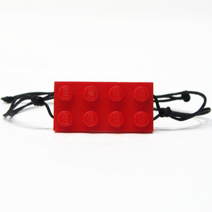 Unisex βραχιόλι με τουβλάκι κόκκινο! - ιδιαίτερο, μοντέρνο, γυναικεία, ανδρικά, minimal, unisex, rock, bracelet, τουβλάκια, δώρα γενεθλίων, αυξομειούμενα, φθηνά