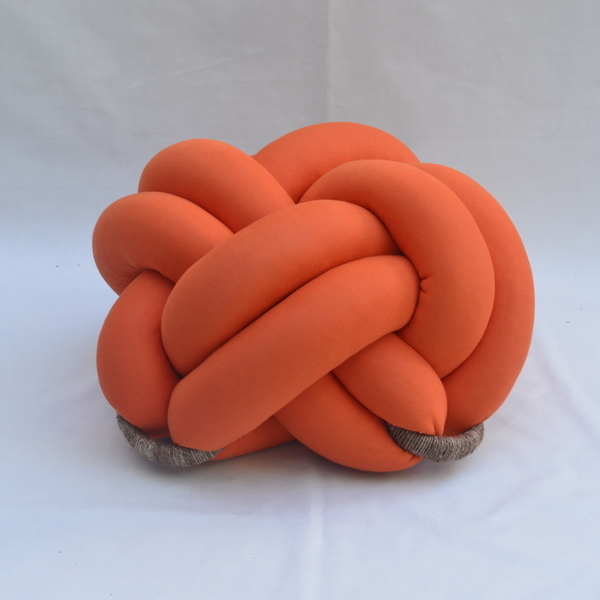 Μοντέρνο Χειροποίτητο Μαξιλάρι Κάθισμα Δαπέδου Πούφ απο Ύφασμα - πορτοκαλι - πρωτότυπα δώρα