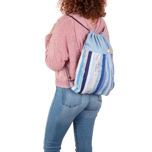 Boho backpack. - βαμβάκι, πλάτης, σακίδια πλάτης, all day, υφαντά, unique, boho, ethnic - 5
