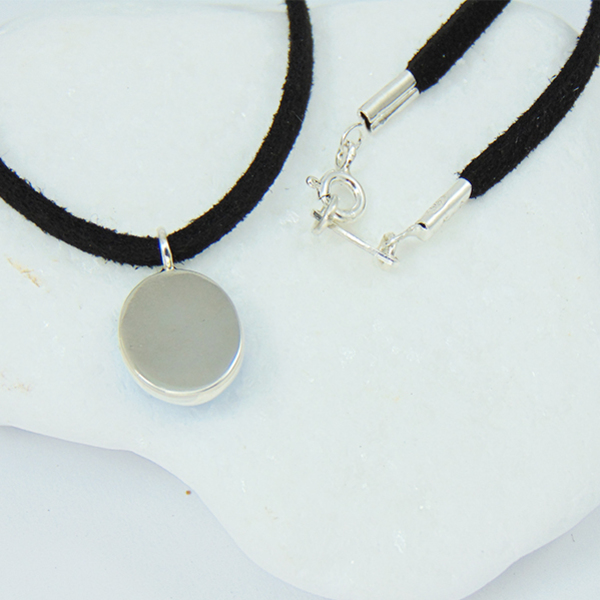 Silver necklace - Τιρκουάζ - ασήμι, βραδυνά, μοναδικό, μοντέρνο, χειροποίητα, κοντό, minimal, κοντά, κρεμαστά - 3