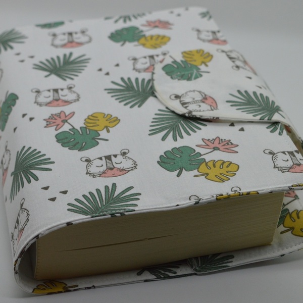 Θήκη για μυθιστόρημα λευκός τίγρης, προστατευτικό κάλυμμα βιβλίου - ύφασμα, θήκες βιβλίων