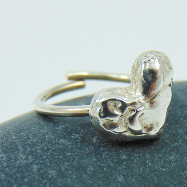 Ασημένιο δαχτυλίδι καρδιά - ασήμι, ιδιαίτερο, μοναδικό, ασήμι 925, καρδιά, χειροποίητα, minimal, μικρά, δώρα αγίου βαλεντίνου, αυξομειούμενα - 2