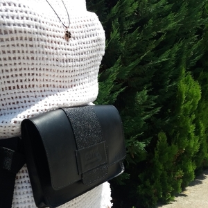 Belt bag "Afroditi" - δέρμα, all day, minimal, μικρές - 5