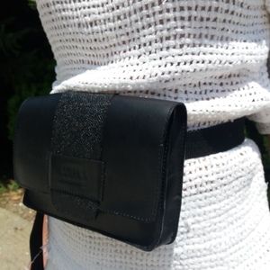 Belt bag "Afroditi" - δέρμα, all day, minimal, μικρές - 4