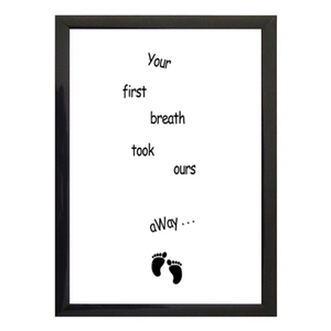 Poster σε κάδρο "Your first breath" - μεσαίο- - διακοσμητικό, πίνακες & κάδρα, κορίτσι, αγόρι, δώρο, δώρα για βάπτιση, βρεφικά, παιδικά κάδρα