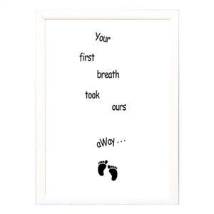 Poster σε κάδρο "Your first breath" - μεγάλο- - διακοσμητικό, πίνακες & κάδρα, κορίτσι, αγόρι, δώρο, δώρα για βάπτιση, παιδικά κάδρα