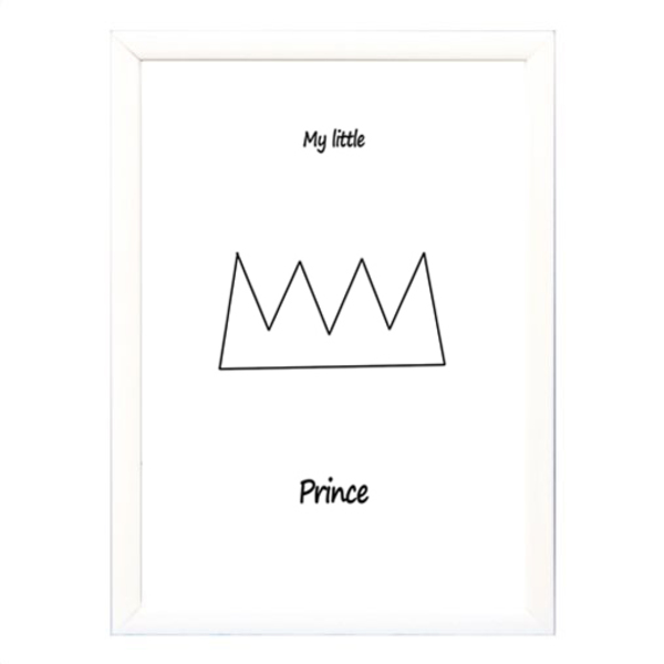 Poster σε κάδρο "My little Prince" -μικρό- - διακοσμητικό, πίνακες & κάδρα, αγόρι, δώρο, μικρός πρίγκιπας, δώρα για βάπτιση, παιδικά κάδρα - 2