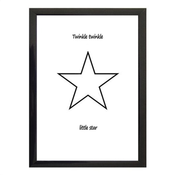 Poster σε κάδρο "Twinkle twinkle little star" - μικρό- - διακοσμητικό, πίνακες & κάδρα, κορίτσι, αγόρι, δώρο, δώρα για βάπτιση, παιδικά κάδρα - 3