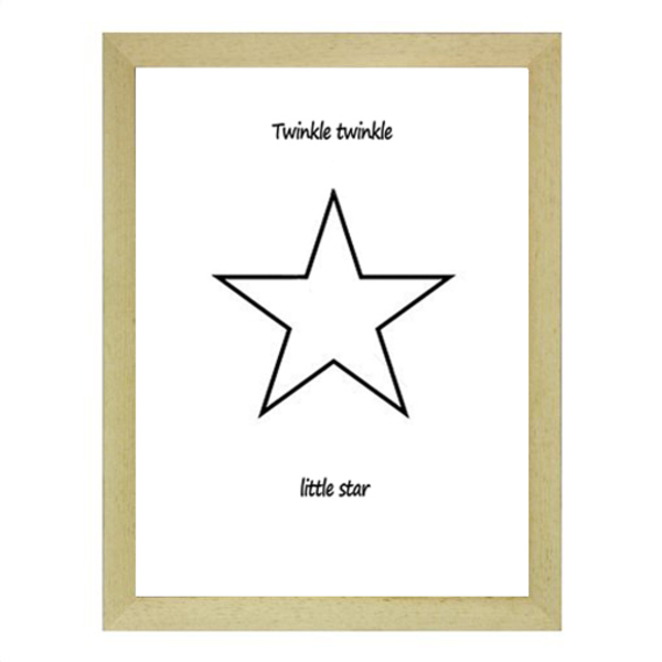 Poster σε κάδρο "Twinkle twinkle little star" - μικρό- - διακοσμητικό, πίνακες & κάδρα, κορίτσι, αγόρι, δώρο, δώρα για βάπτιση, παιδικά κάδρα - 4