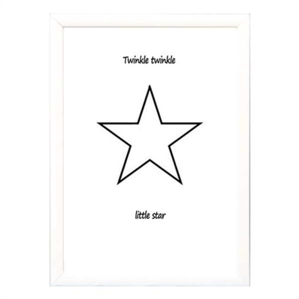 Poster σε κάδρο "Twinkle twinkle little star" - μεγάλο- - πίνακες & κάδρα, κορίτσι, αγόρι, παιδικά κάδρα - 2