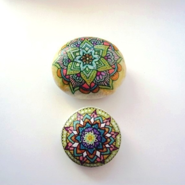 Mandala Duo - πέτρα, διακόσμηση, διακοσμητικές πέτρες, διακόσμηση κήπου