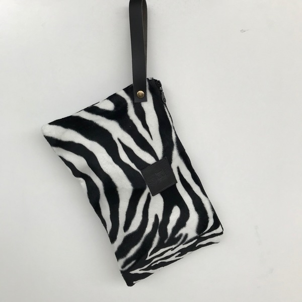 Χειροποίητο clutch zebra animal print - animal print, clutch, χειροποίητα, all day, must αξεσουάρ, trend