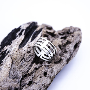 ''Silver Lines'' ring - ασήμι 925, γεωμετρικά σχέδια, minimal, rock, μεγάλα, Black Friday, αυξομειούμενα - 3