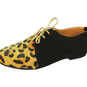 MARGO SHOES Oxfords Δέρμα Καστόρι & Leopard Eco Ponyskin.