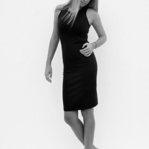 Black Stretch Dress XS - αμάνικο, midi