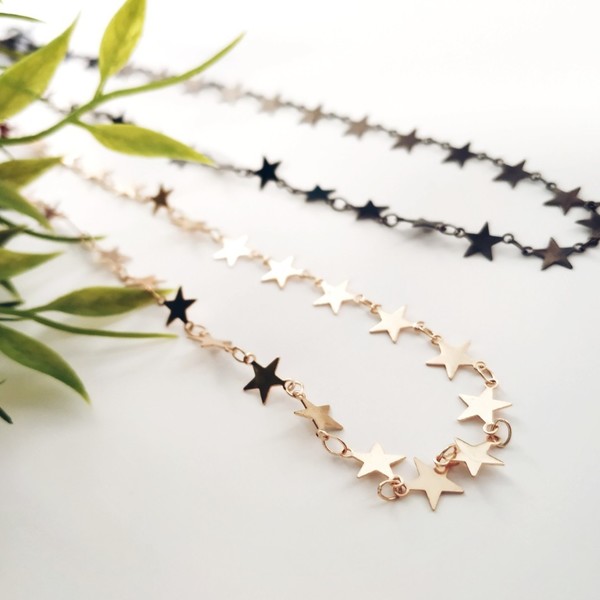 STar necklace - επιχρυσωμένα, ορείχαλκος, επάργυρα, αστέρι, κοντά, boho, κρεμαστά, φθηνά