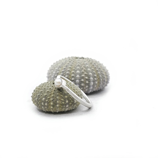 ○ oyster | δαχτυλίδι από ασήμι 925 και πέρλα - ασήμι, μαργαριτάρι, μικρά, πέρλες