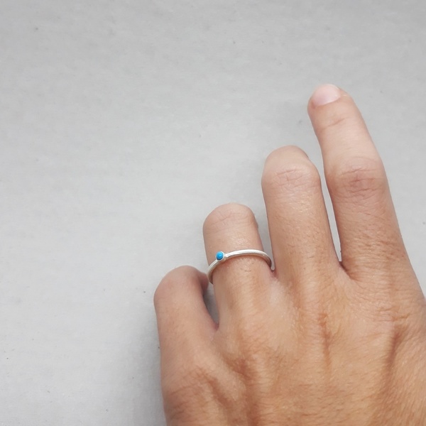 ○ sea | δαχτυλίδι απο ασήμι 925 με τυρκουάζ χάντρα - ασήμι, τιρκουάζ, δώρα για γυναίκες