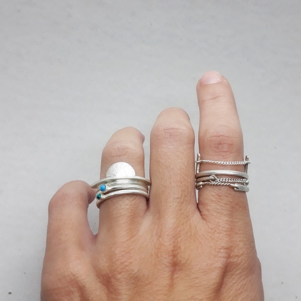 ○ sea | δαχτυλίδι απο ασήμι 925 με τυρκουάζ χάντρα - ασήμι, τιρκουάζ, δώρα για γυναίκες - 4