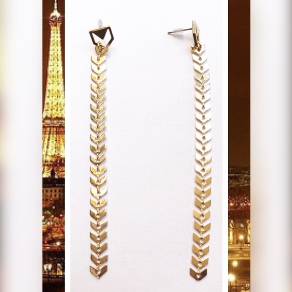 Paris earrings - ορείχαλκος, μπρούντζος, κρεμαστά, Black Friday