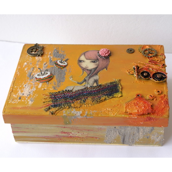 Κουτί Alice in Wonderland - ιδιαίτερο, κορίτσι, δώρο, οργάνωση & αποθήκευση, κουτιά αποθήκευσης - 2