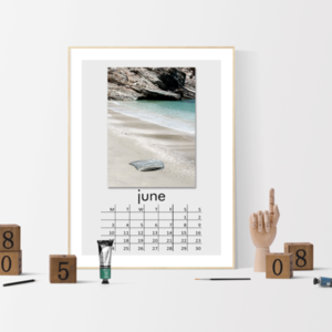-40% Beach 2019 Calendar, Ημερολογιο 'Beach" A4 με Δωρο την πινακιδα - επιτοίχιο, δώρο, διακόσμηση, decor, ημερολόγια, θάλασσα, είδη διακόσμησης, gift, Black Friday, δώρα για δασκάλες