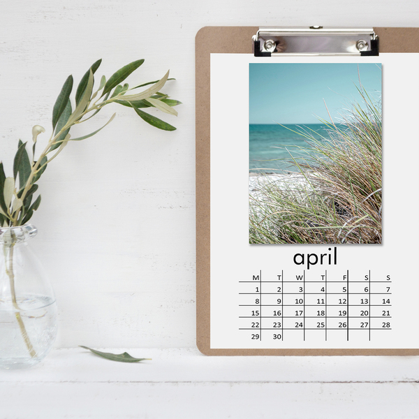 -40% Beach 2019 Calendar, Ημερολογιο 'Beach" A4 με Δωρο την πινακιδα - επιτοίχιο, δώρο, διακόσμηση, decor, ημερολόγια, θάλασσα, είδη διακόσμησης, gift, Black Friday, δώρα για δασκάλες - 2