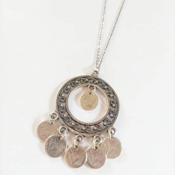 Boho necklace - statement, αλυσίδες, γυναικεία, ορείχαλκος, επάργυρα, δώρο, μακριά, boho, κρεμαστά