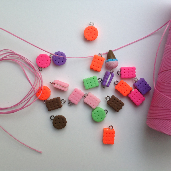 Xάντρες γλυκίσματα color mix (20 τμχ) - DIY, για παιδιά, υλικά κοσμημάτων - 2