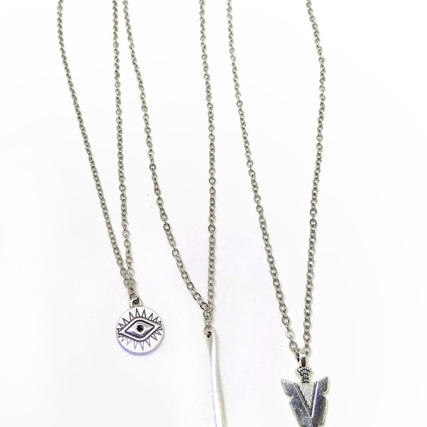 Silver plated new necklaces - fashion, ορείχαλκος, επάργυρα, μακριά, minimal, layering - 2